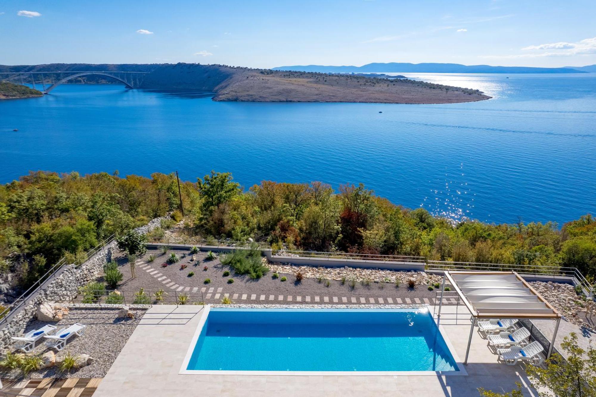 Luxury Villa Ostro With Pool & Krk Bridge View Кралєвиця Екстер'єр фото
